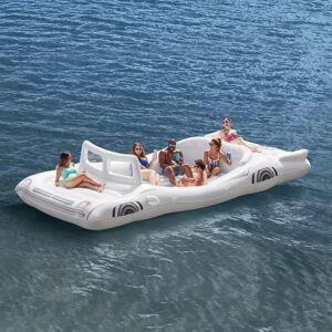 Members Mark Inflatable White Limo Island: Spacious Party Pool Float with Coolers, Cup Holders, and Comfortable Seating for 6 People Review