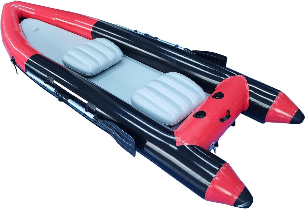 AZXRHWYGS 10 ft Dinghy Boats, 2 Persons Inflatable Boat Fishing Kayak Raft Sport Boat for Adults with Paddles Air Pump Carry Bag