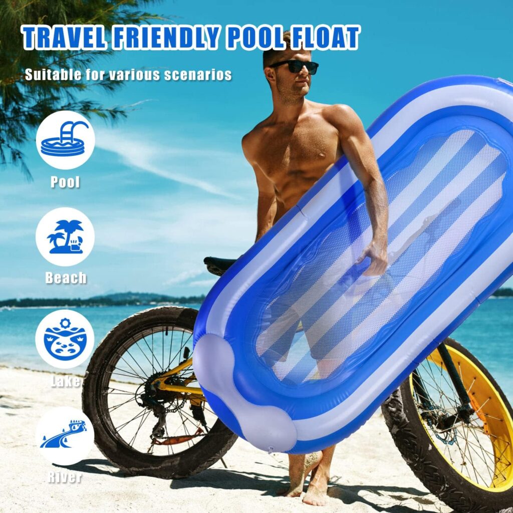 Pool Floats Adult,Douthfolle Inflatable Pool Float Floats for Swimming Pool Pool Floats Raft for Adult,Great for Beach Swimming Pool Lake Float Summer Backyard Water Party
