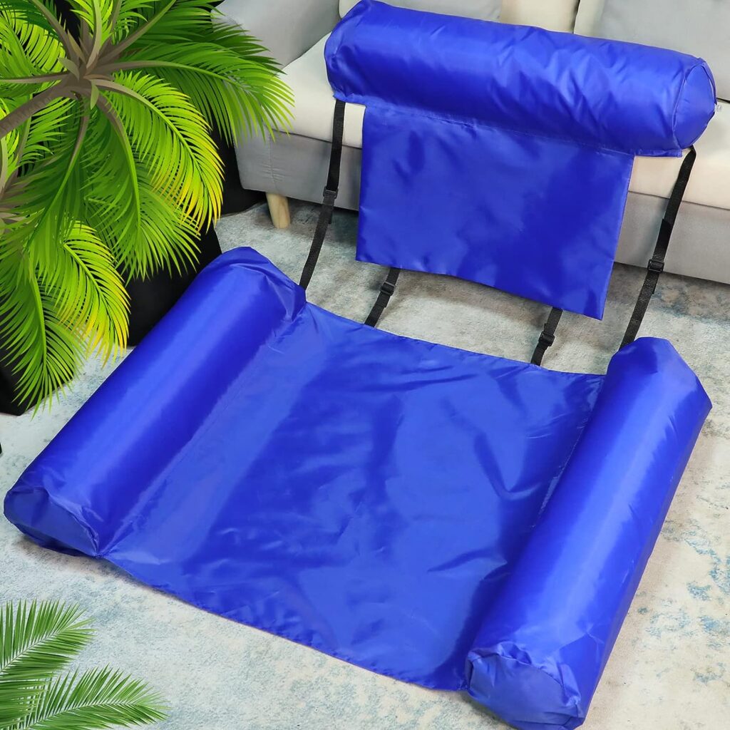 Sratte 6 Pcs Water Chair Inflatable Swimming Pool Floats Pool Hammock Floats for Adults Inflatable Pool Chair Water Swimming Floats Hammock Lounger Adult Size