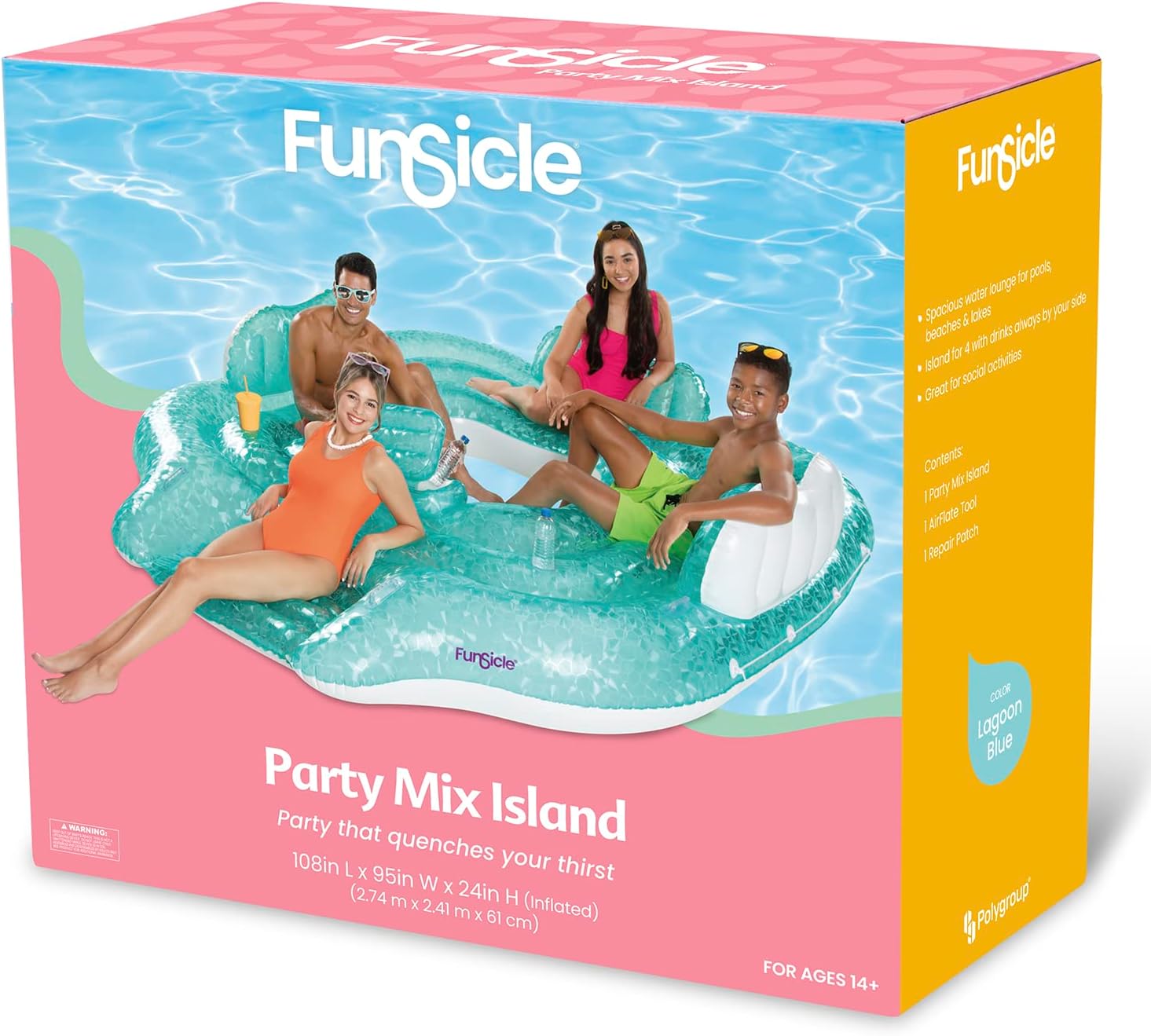 Funsicle 9 ft Party Mix Inflatable Island Float, Adult-Sized Review