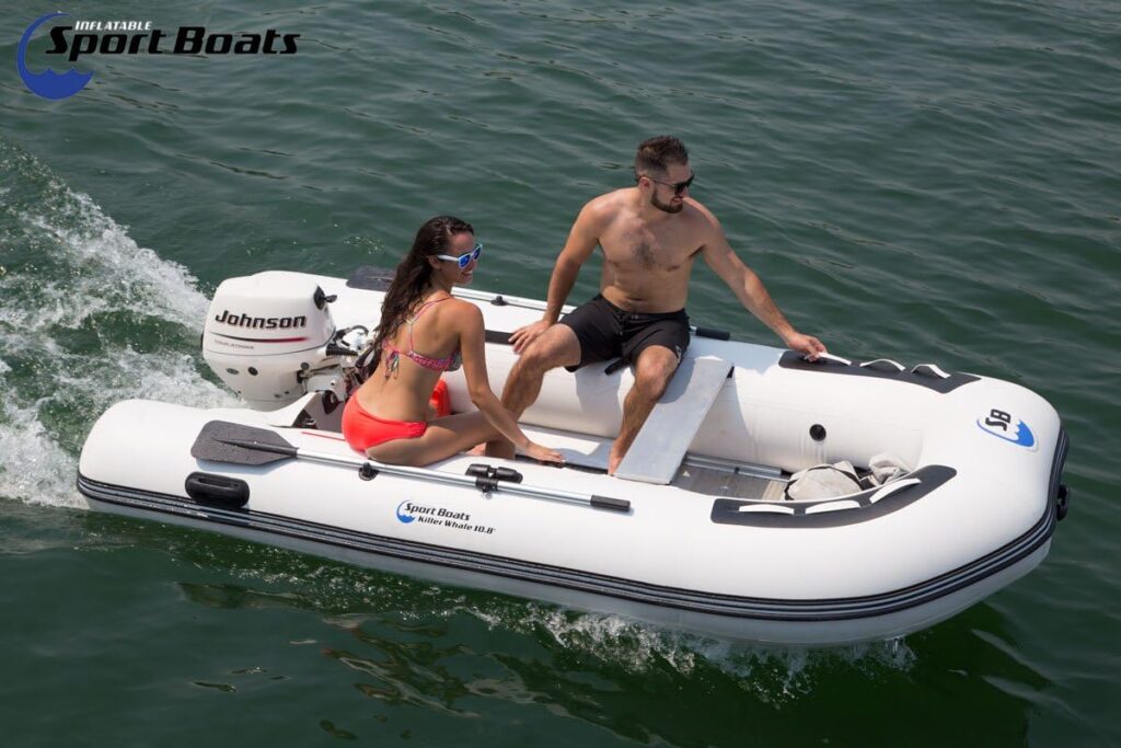 Inflatable Sport Boats Killer Whale 10.8 - Model SB-330 - Aluminum Floor Premium Heat Welded Dinghy with Seat Bag
